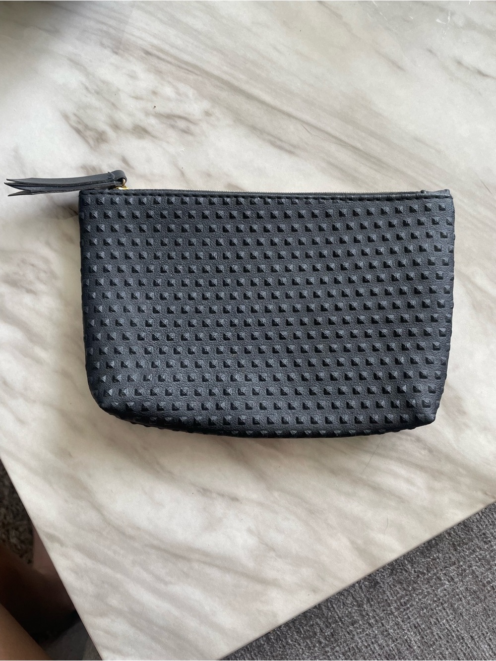 3/$10 Black Textured Makeup Bag